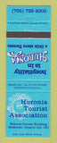 Matchbook Cover - Huronia Tourist Association Midhurst ON