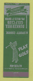 Matchbook Cover - Bunker Hill Golf Club Chicago IL