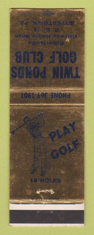 Matchbook Cover - Twin Ponds Golf Club Boyertown PA WEAR