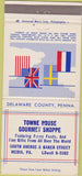 Matchbook Cover - Towne House Shoppe Media PA 30 Strike