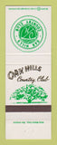 Matchbook Cover - Oak Hills Country Club San Antonio TX