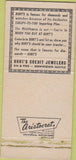 Matchbook Cover - Burt's Jewelers Seattle WA WEAR 30 Strike