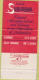 Matchbook Cover - Hotel Suburban Summit NJ 30 Strike