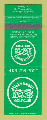 Matchbook Cover - Fallen Timber Golf Club Midway PA