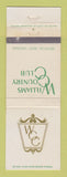 Matchbook Cover - Williams Country Club Weirton WV WEAR