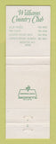 Matchbook Cover - Williams Country Club Weirton WV WEAR