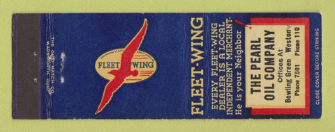 Matchbook Cover - Fleet Wing oil gas Pearl Oil Bowling Green Weston OH