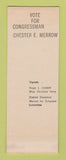 Matchbook Cover - Chester Merrow For Congress New Hampshire NH SAMPLE