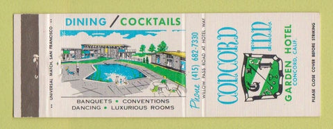 Matchbook Cover - Concord Inn Garden Hotel Concord CA