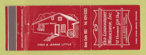 Matchbook Cover - Old Londonderry Workshop Gifts VT