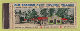 Matchbook Cover - Old Spanish Fort Tourist Village Mobile AL WORN