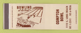 Matchbook Cover - Compton Bowling CA