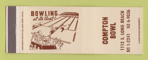 Matchbook Cover - Compton Bowling CA