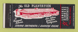 Matchbook Cover - Old Plantation Los Altos Junction CA Full Length