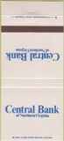 Matchbook Cover - Central Bank of Northern Virginia VA Alexandria 30 Strike