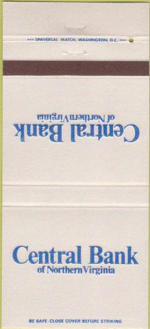 Matchbook Cover - Central Bank of Northern Virginia VA Alexandria 30 Strike