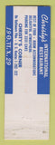 Matchbook Cover - Christy's Restaurant Motel Glen Mills PA Full Length
