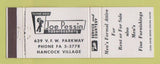 Matchbook Cover - Joe Pessin Men's Clothes Hancock Village MA?