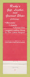 Matchbook Cover - Rudy's Meredith NH Gift Leather Gourmet Full Length