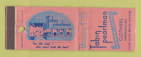 Matchbook Cover - Tabin Pearlman Men's Clothes New York City PINK