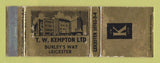 Matchbook Cover - TW Kempton Leicester UK England Clothes WEAR