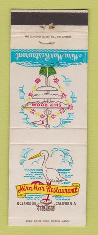 Matchbook Cover - Mira Mar Restaurant Oceanside CA