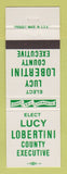 Matchbook Cover - Lucy Lobertini County Executive Election TN