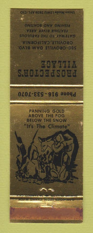 Matchbook Cover - Prospector's Village Oroville CA WEAR