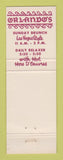 Matchbook Cover - Orlando's Restaurant Royal Crest Room Pomona CA