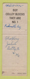 Matchbook Cover - TT Colley Tax Commissioner Election Pike County KY?