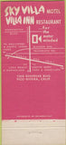 Matchbook Cover - Sky Villa Motel Pico Rivera CA 30 Strike