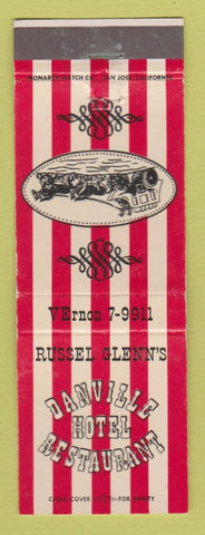 Matchbook Cover - Russel Glenn's Danville Hotel CA