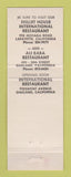 Matchbook Cover - Skillet House International Restaurant Walnut Creek CA WEAR