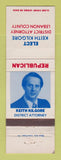 Matchbook Cover Keith Kilgore District Attorney Election Lebanon County PA WEAR
