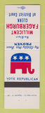 Matchbook Cover - Millicent Fagerburgh Clerk of District Court Election