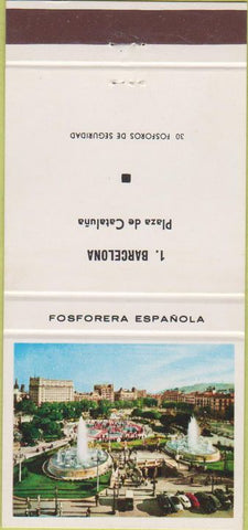 Matchbook Cover - Fosforera Espanola Barcelona  30 Strike