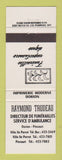 Matchbook Cover - Raymond Trudeau Dorion Pincourt QC