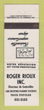 Matchbook Cover - Roger Rioux Funeral Trois Pistoles QC