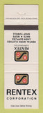 Matchbook Cover - Rentex Corporation Rental Work Clothes