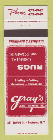 Matchbook Cover - Gray's Carpet Cleaning Rochester NY