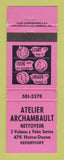 Matchbook Cover - Voute A Fourrure Victoriaville QC