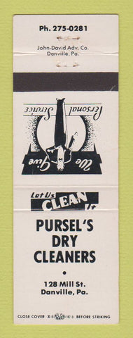 Matchbook Cover - Pursel's Dry Cleaning Danville PA