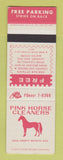 Matchbook Cover - Pink Horse Cleaners Baltimore MD SAMPLE