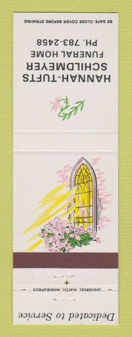 Matchbook Cover - Hannah Tufts Schildmeyer Funeral Home Loveland? OH?
