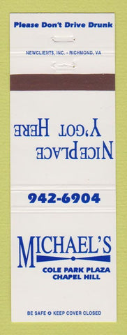 Matchbook Cover - Michael's Chapel Hill NC