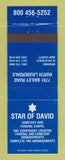 Matchbook Cover - Star of David Cemetery Funeral Home North Lauderdale FL