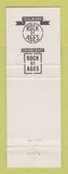 Matchbook Cover - Manor Monument Headstone Salamonia IN