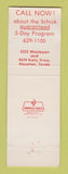 Matchbook Cover - Schick Centers for Weight Control Quitting Smoking Houston TX