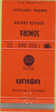 Matchbook Cover - Sonora oil gas Union 76 truck stop KY 30 Strike