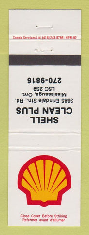 Matchbook Cover - Shell oil gas Clean Plus Mississauga ON